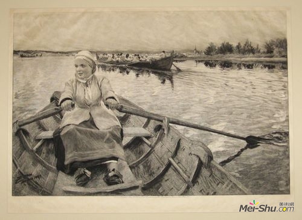 安德斯·左恩(Anders Zorn)高清作品《通往教堂的路》