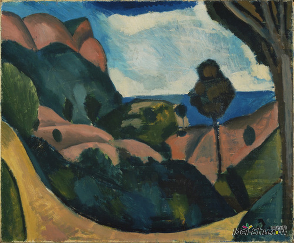 安德烈·德朗(Andre Derain)高清作品《卡西斯附近的风景》