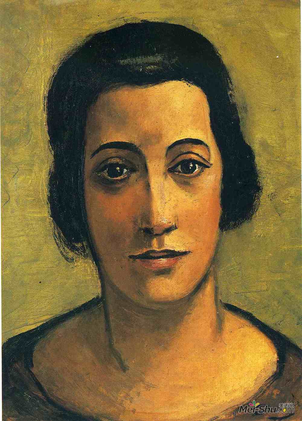 安德烈·德朗(Andre Derain)高清作品《卡尔科夫人的肖像》