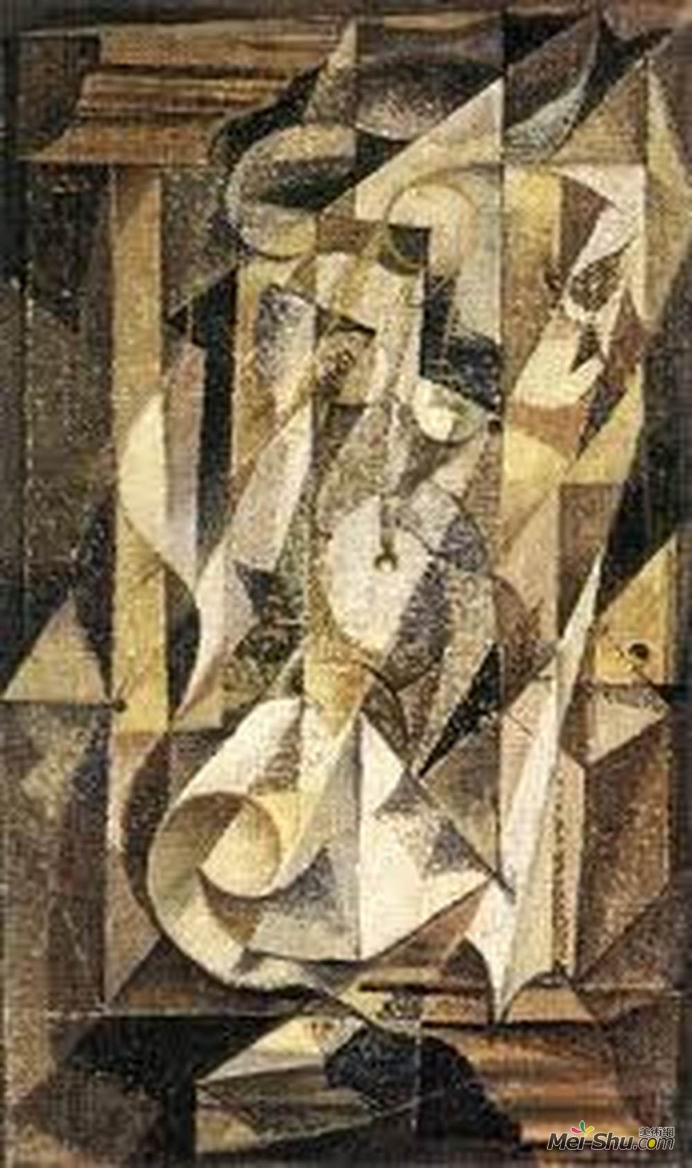 安德烈马森(Andre Masson)高清作品《抱鸟的女人》