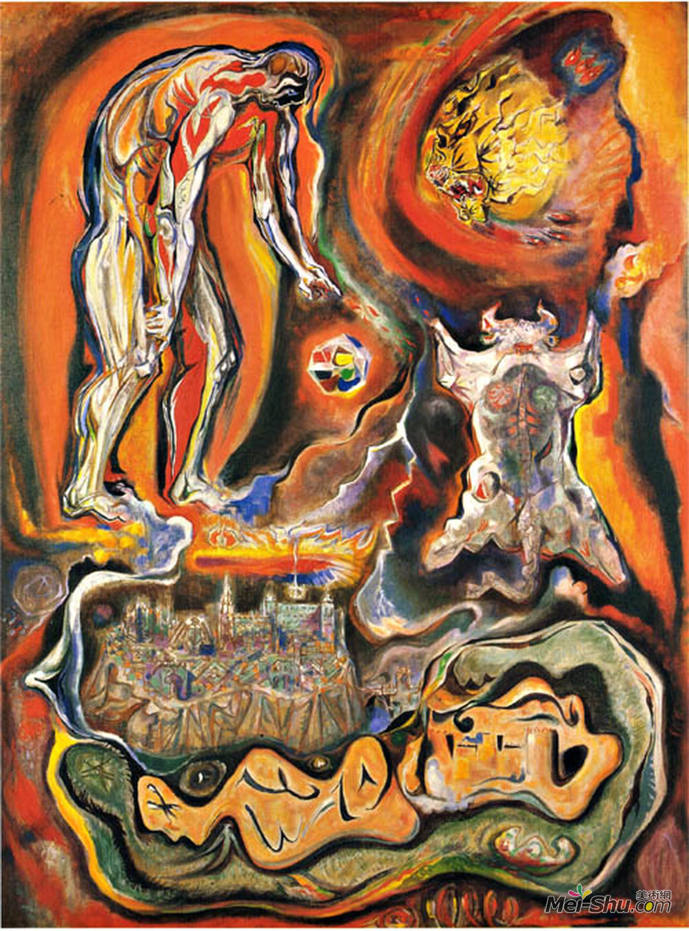 安德烈马森(Andre Masson)高清作品《托雷多的标志性观点》