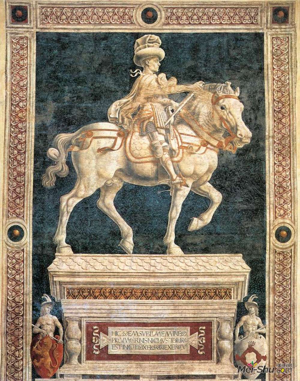 安德烈·德·卡斯塔格诺(Andrea del Castagno)高清作品《Equestrian monument to Niccolo da Tolentino》