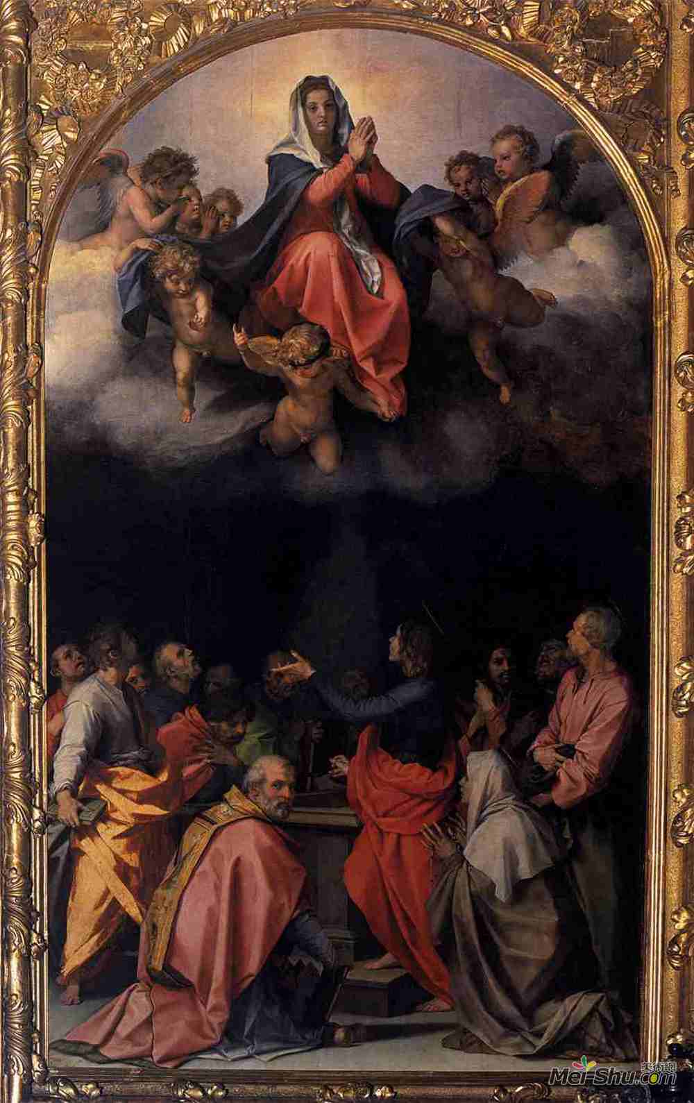 《圣母升天》安德烈·德尔·萨托(andrea del sarto)高清作品欣赏