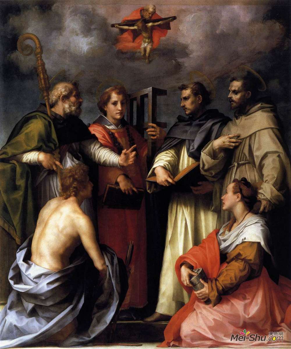 安德烈·德尔·萨托(Andrea del Sarto)高清作品《三位一体之争》