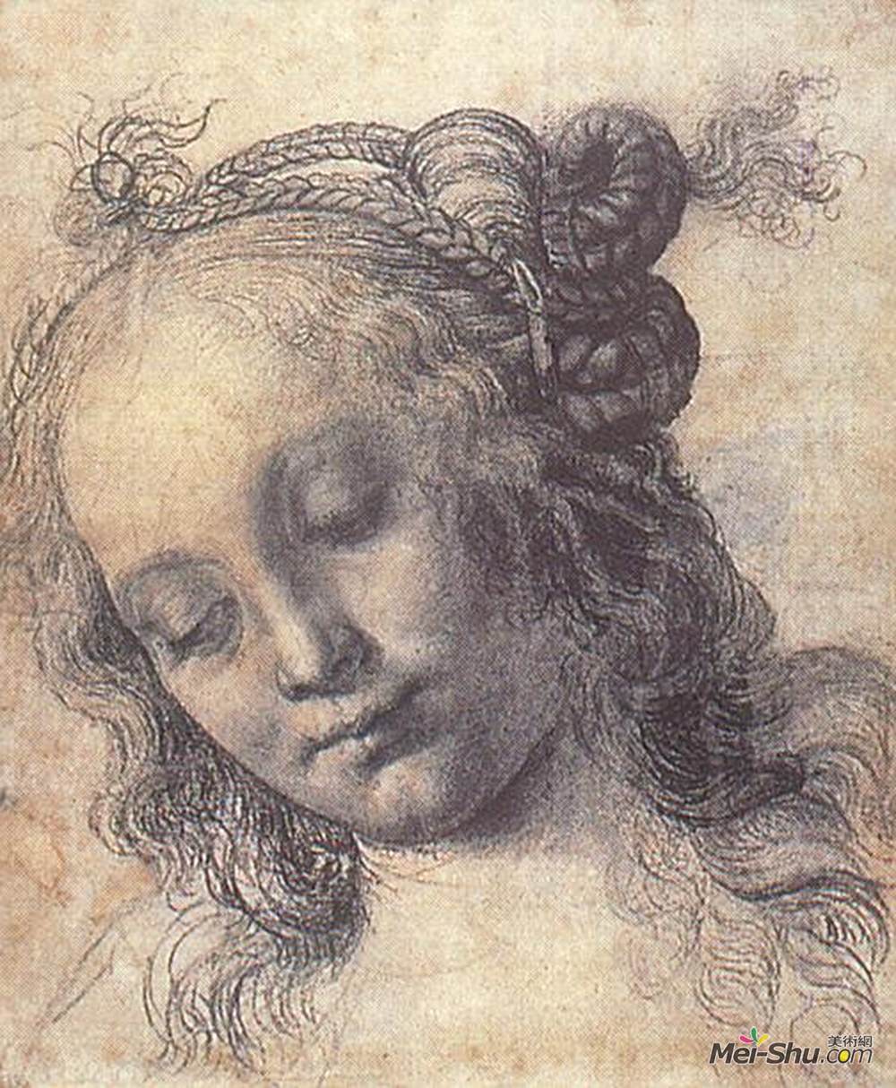 安德烈·德尔·韦罗基奥(Andrea del Verrocchio)高清作品《俯视的女人》