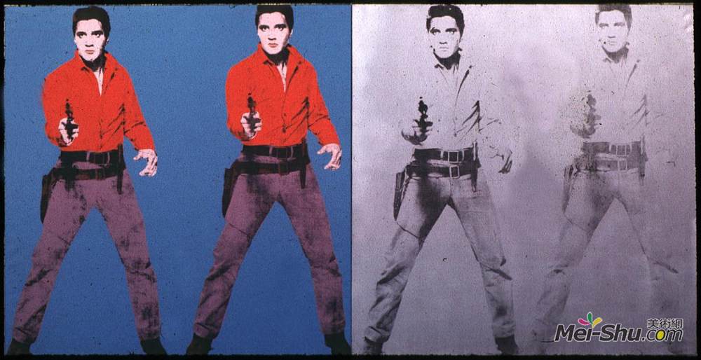 安迪·沃霍尔(Andy Warhol)高清作品《Elvis I & II》