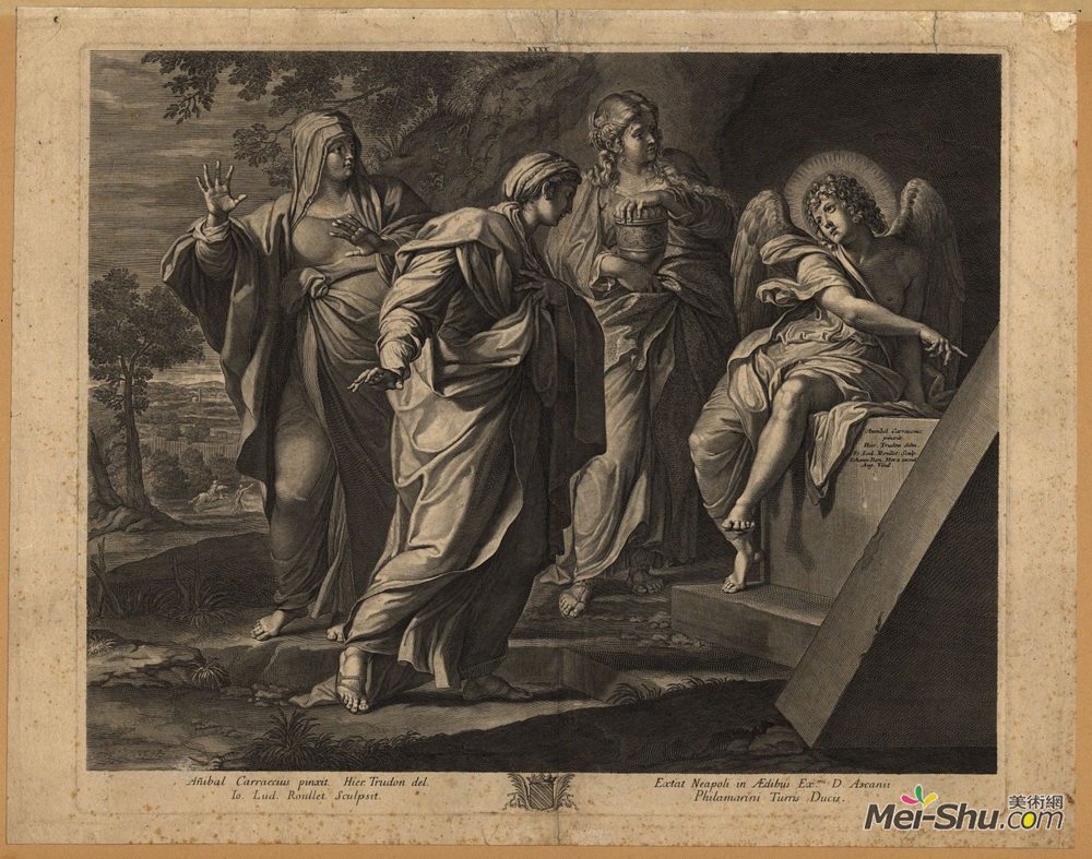 安尼巴尔·卡拉奇(Annibale Carracci)高清作品《天使宣布基督复活到三三月》