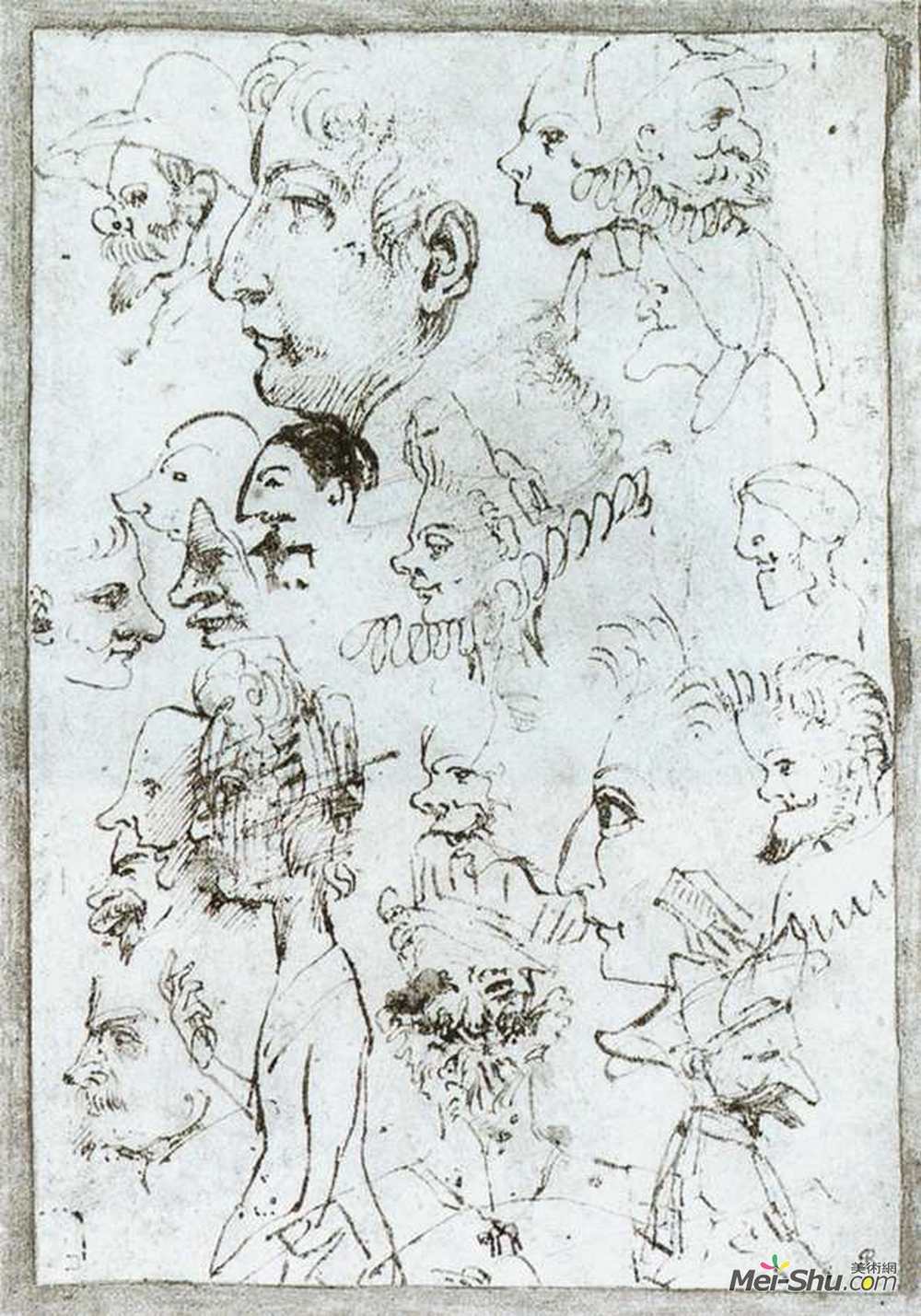 安尼巴尔·卡拉奇(Annibale Carracci)高清作品《漫画片》