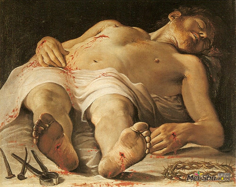 安尼巴尔·卡拉奇(Annibale Carracci)高清作品《基督尸体》