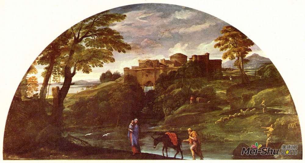 安尼巴尔·卡拉奇(Annibale Carracci)高清作品《飞往埃及的航班》