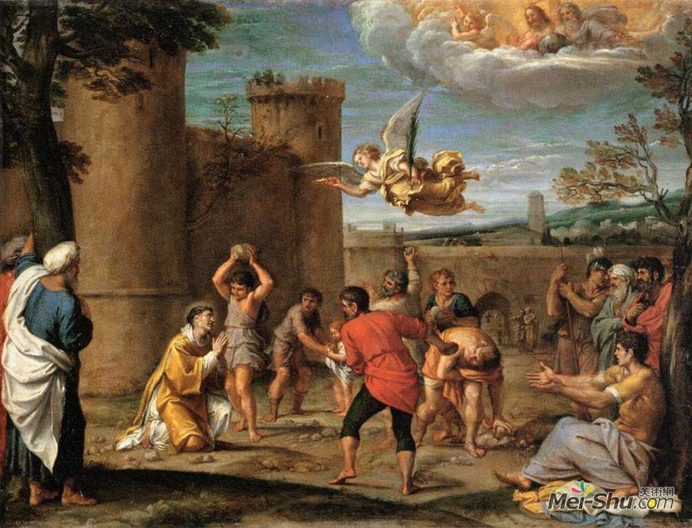 安尼巴尔·卡拉奇(Annibale Carracci)高清作品《圣斯蒂芬的石刑》