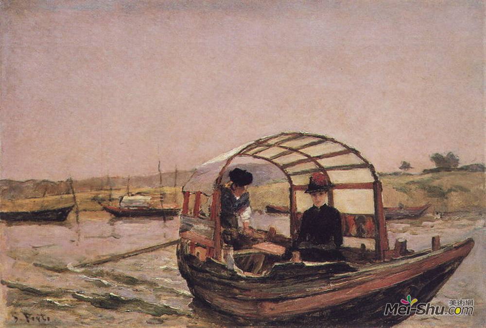 安东尼奥·卡瓦略·德席尔瓦波尔图(António de Carvalho da Silva Porto)高清作品《No Areinho, Douro》