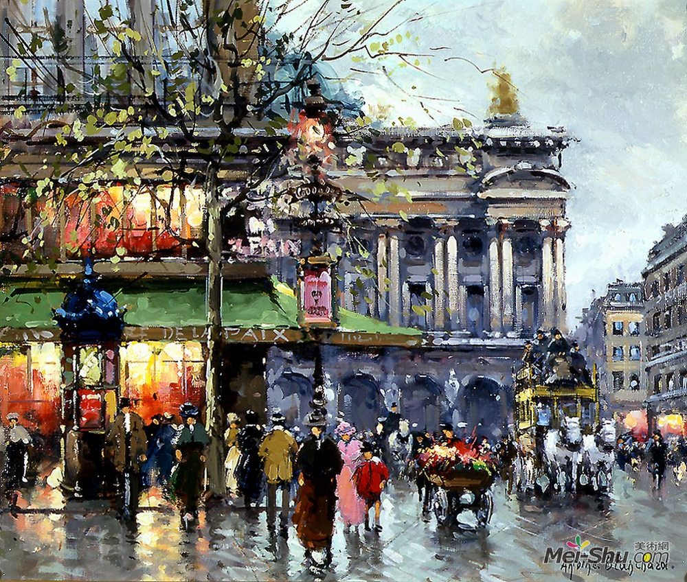 安托万布兰查德(Antoine Blanchard)高清作品《Caf&é de la Paix Opera》