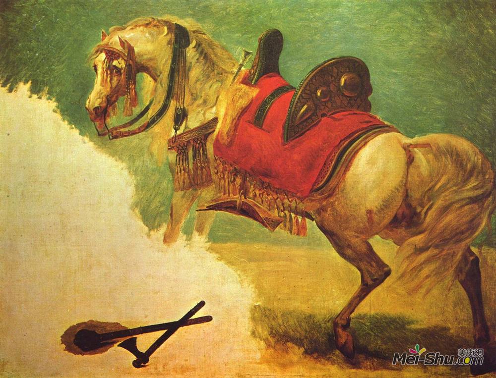 安托万·让·格罗(Antoine-Jean Gros)高清作品《The Horse of Mustapha Pasha》