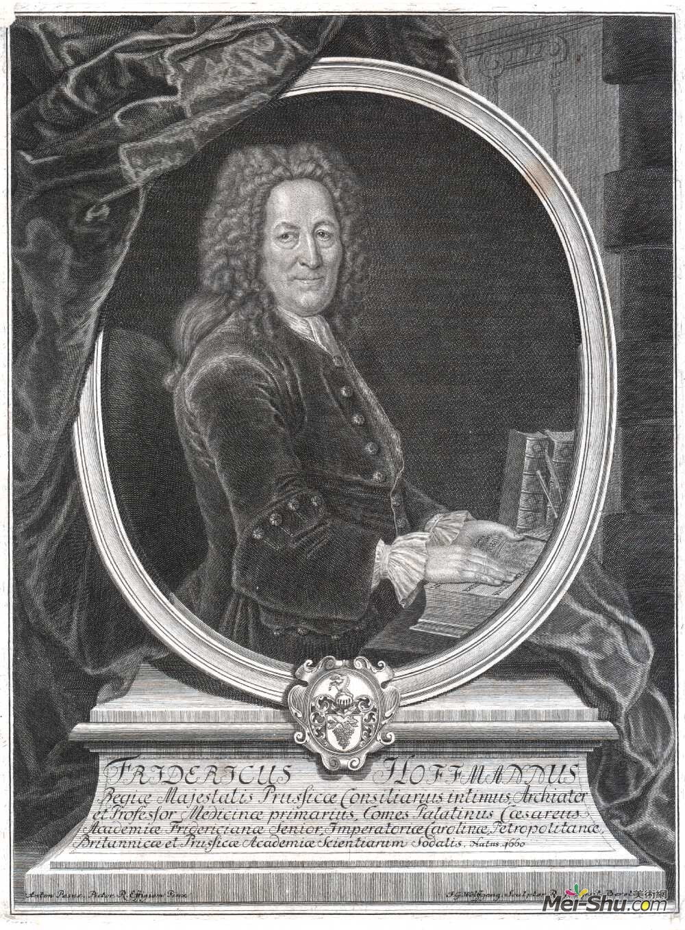 安托·内佩斯(Antoine Pesne)高清作品《德国医生弗里德里希霍夫曼》