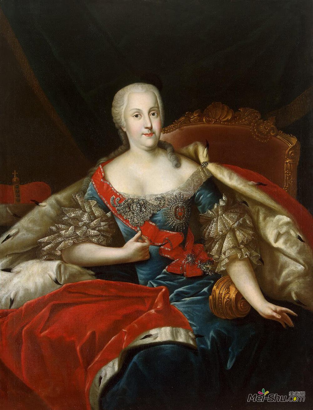安托·内佩斯(Antoine Pesne)高清作品《约翰娜荷斯坦彼得》