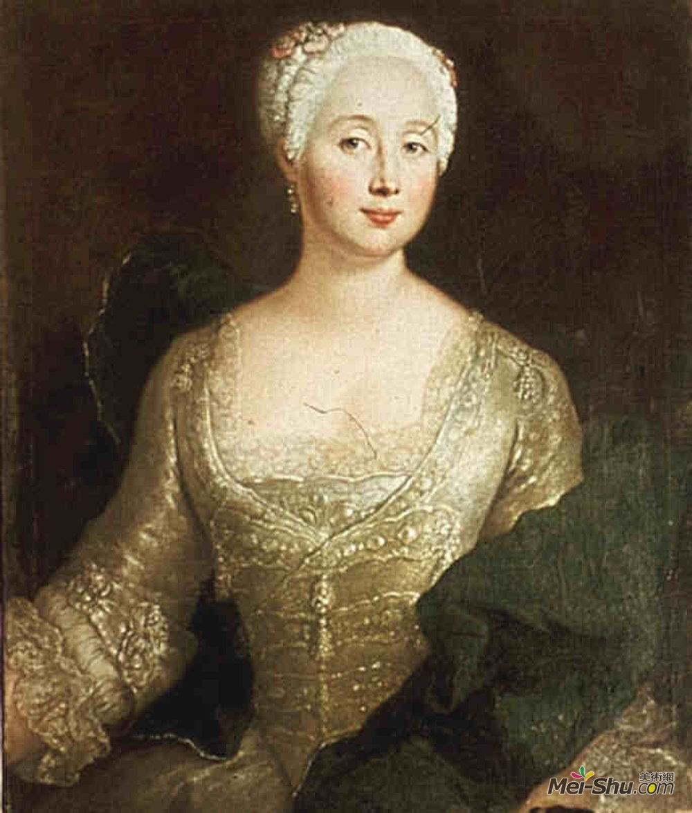 安托·内佩斯(Antoine Pesne)高清作品《路易丝·艾伦诺尔·冯·威瑞克》