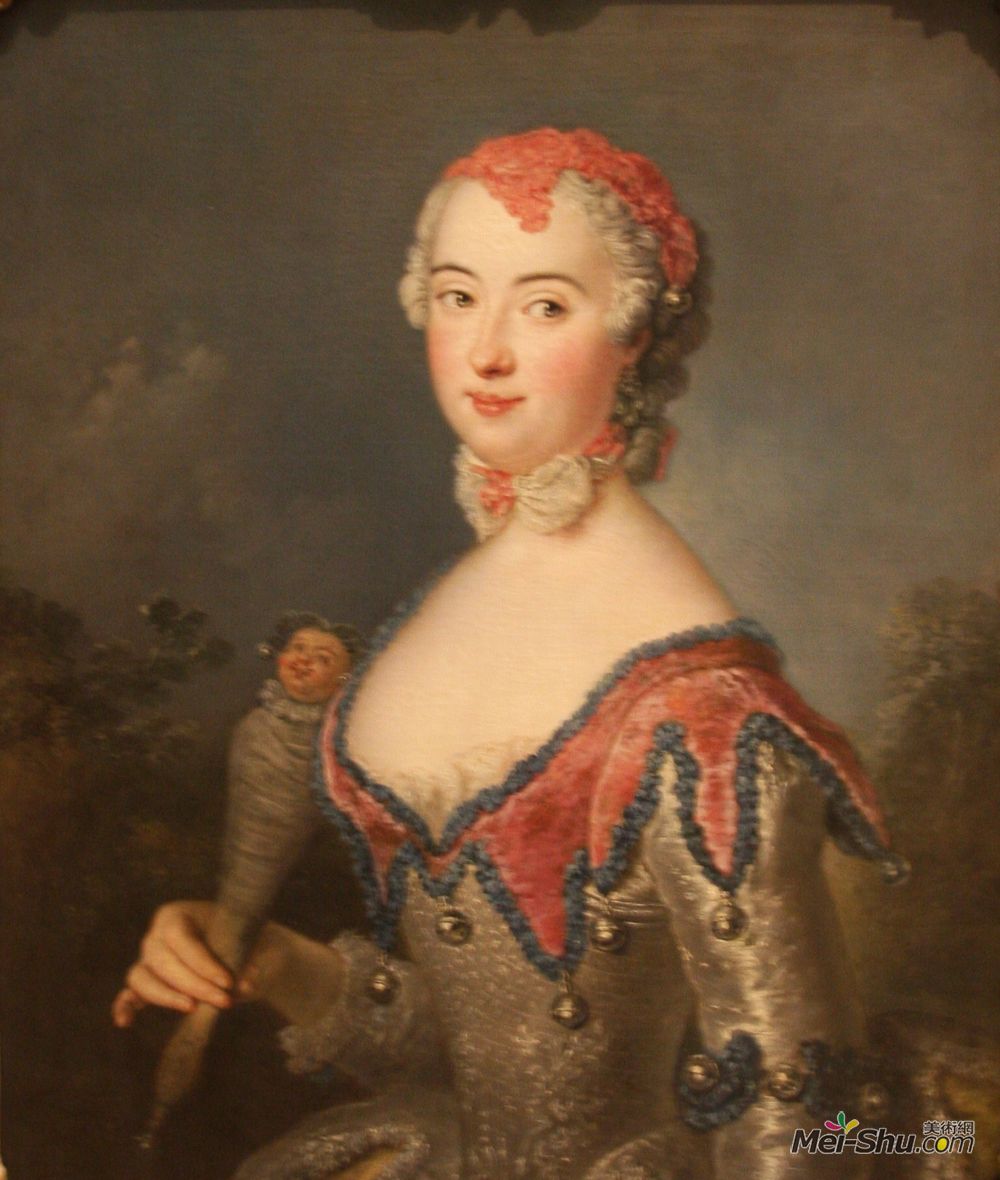 安托·内佩斯(Antoine Pesne)高清作品《Portrait of Charlota Fredrika Sparre》