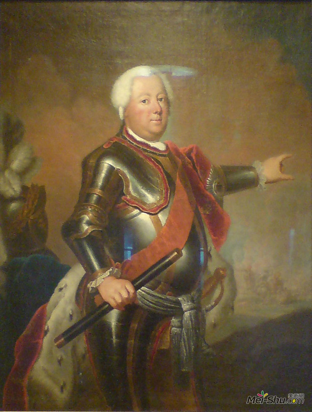 普鲁士的弗雷德里克威廉一世的肖像安托内佩斯antoinepesne高清作品