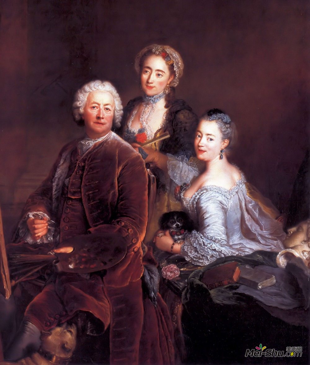 安托·内佩斯(Antoine Pesne)高清作品《女儿自画像》