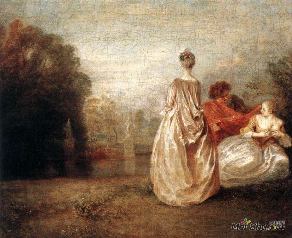让·安东尼·华多(Antoine Watteau)高清作品《两个表亲》