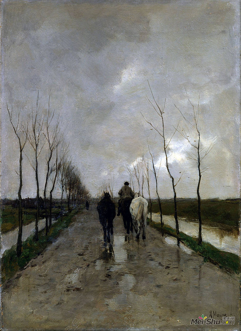 安东·莫夫(Anton Mauve)高清作品《荷兰道路》