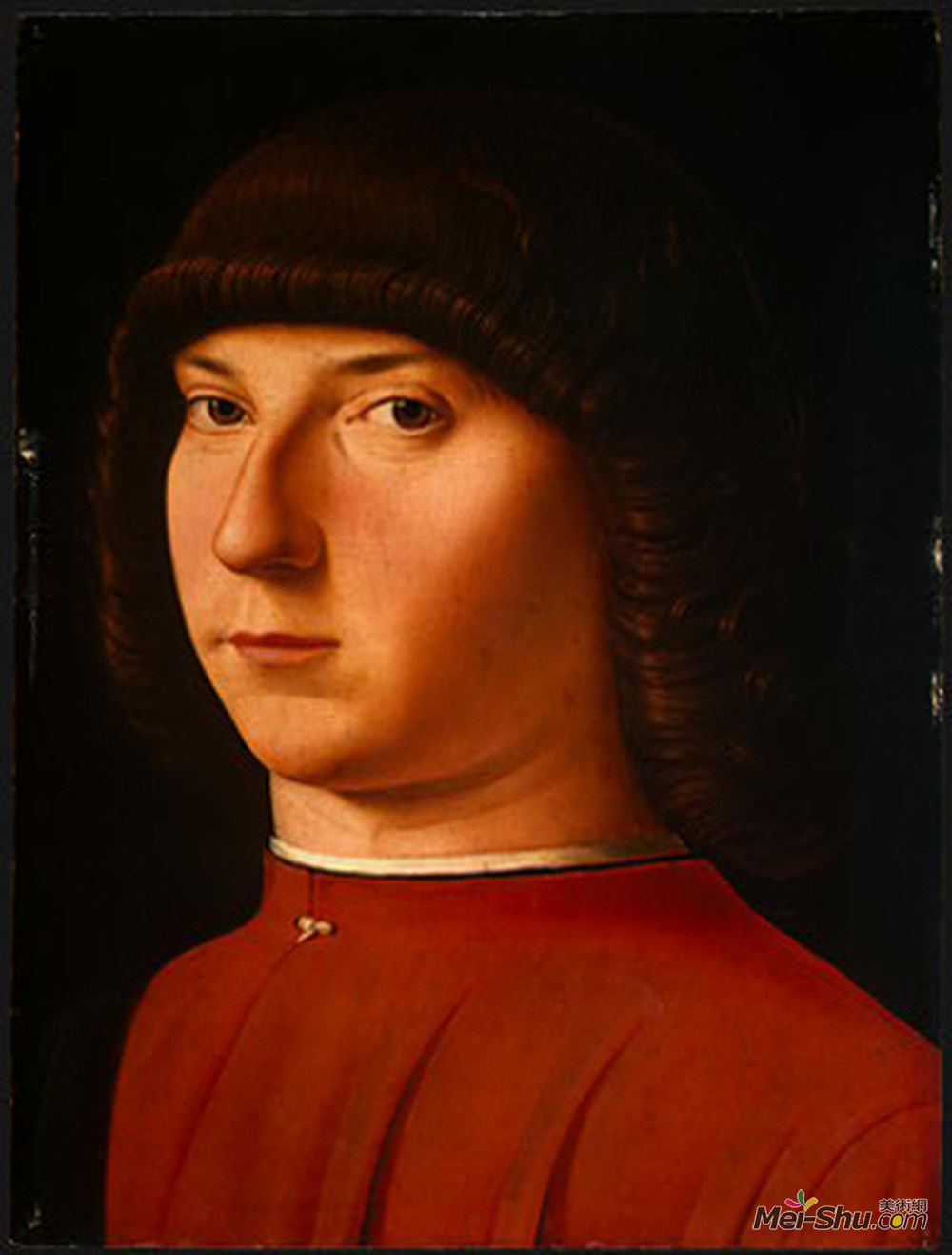 安东内洛·德·梅西纳(Antonello da Messina)高清作品《一名年轻男子的画像》