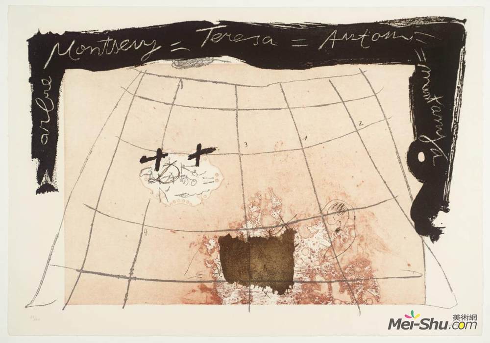安东尼·塔皮埃斯(Antoni Tapies)高清作品《地图制图》