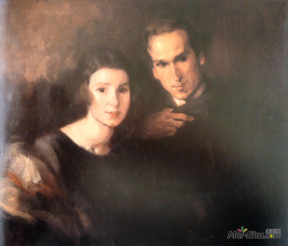 安东尼奥卡内罗(Antonio Carneiro)高清作品《Retrato de Cl&áudio e Maria》
