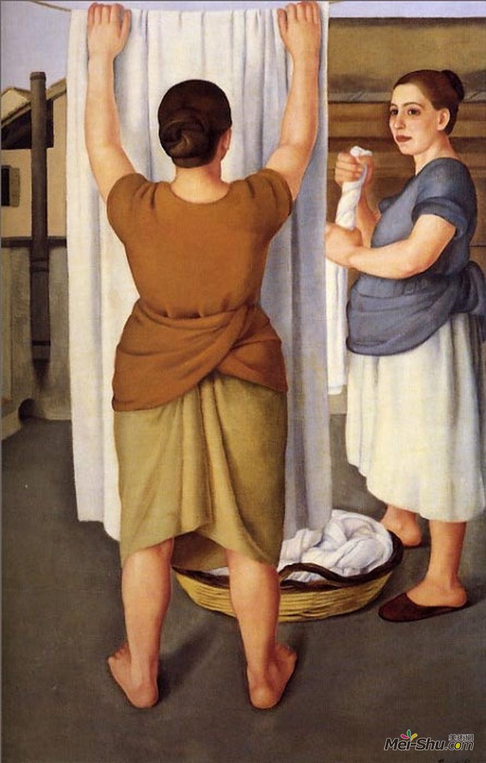 安东尼奥东希(Antonio Donghi)高清作品《洗衣妇》