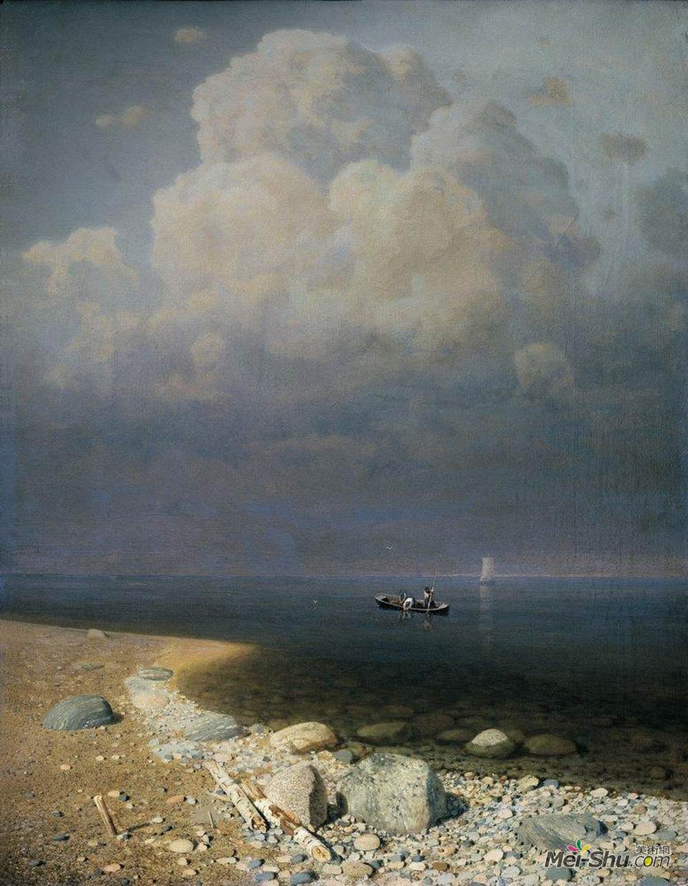 阿克希普·库祖(Arkhip Kuindzhi)高清作品《拉多加湖》