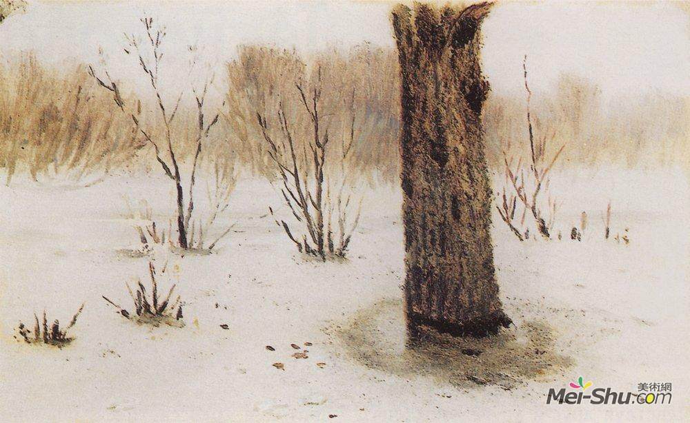 阿克希普·库祖(Arkhip Kuindzhi)高清作品《冬天。解冻》