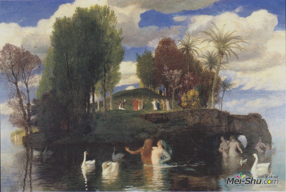 阿诺德·勃克林(Arnold Böcklin)高清作品《生命之岛》