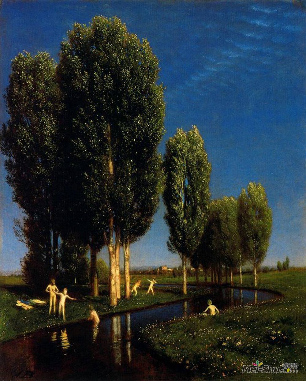 阿诺德·勃克林(Arnold Böcklin)高清作品《夏天的一天》