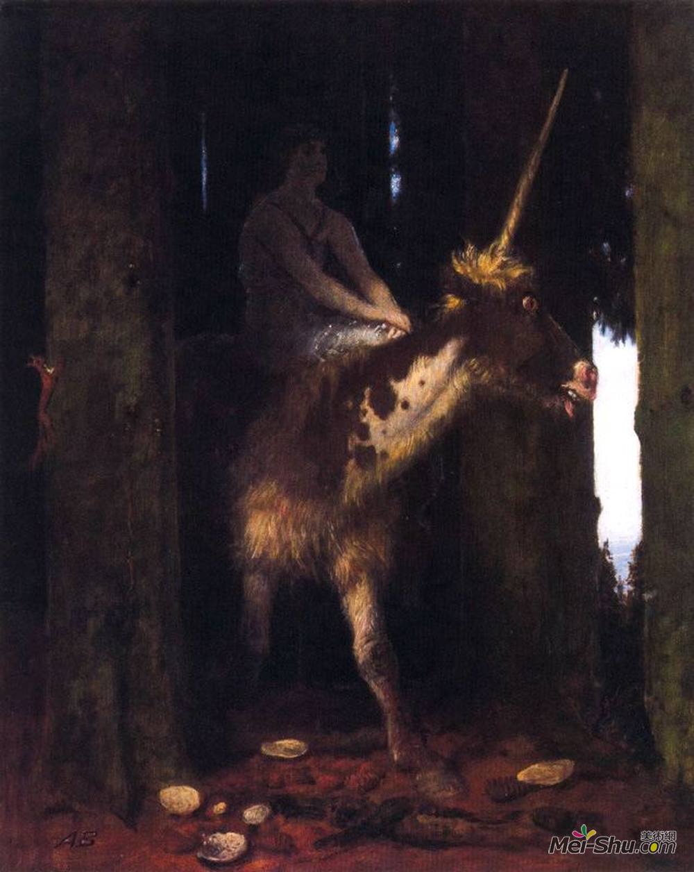 阿诺德·勃克林(Arnold Böcklin)高清作品《沉默的森林》