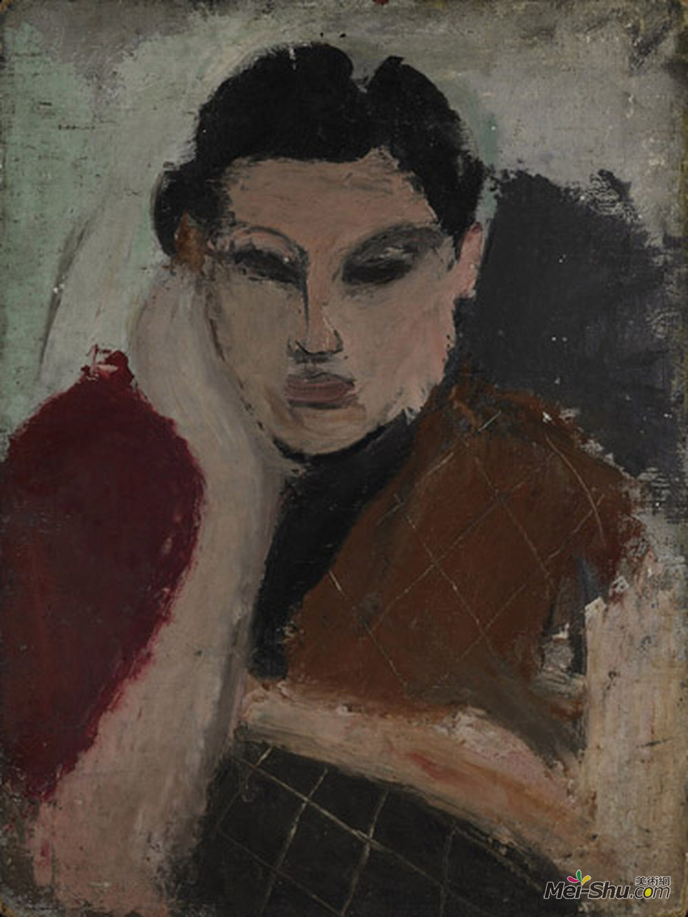 阿希尔·戈尔基(Arshile Gorky)高清作品《女性肖像》