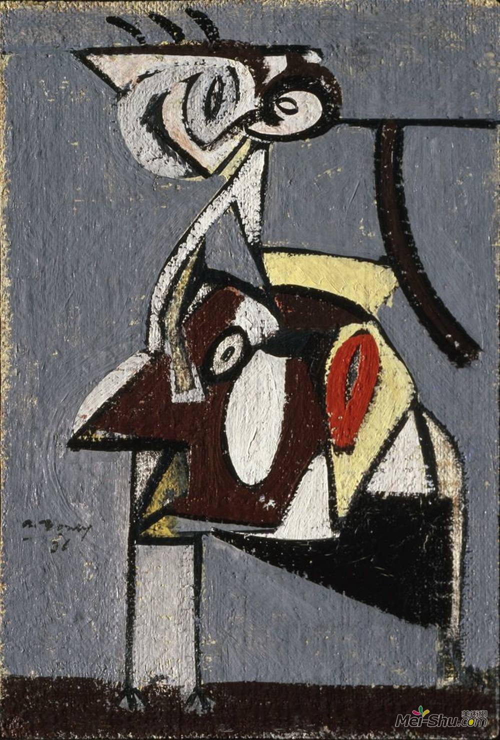 阿希尔·戈尔基(Arshile Gorky)高清作品《儿童之夜（作文第4号）》