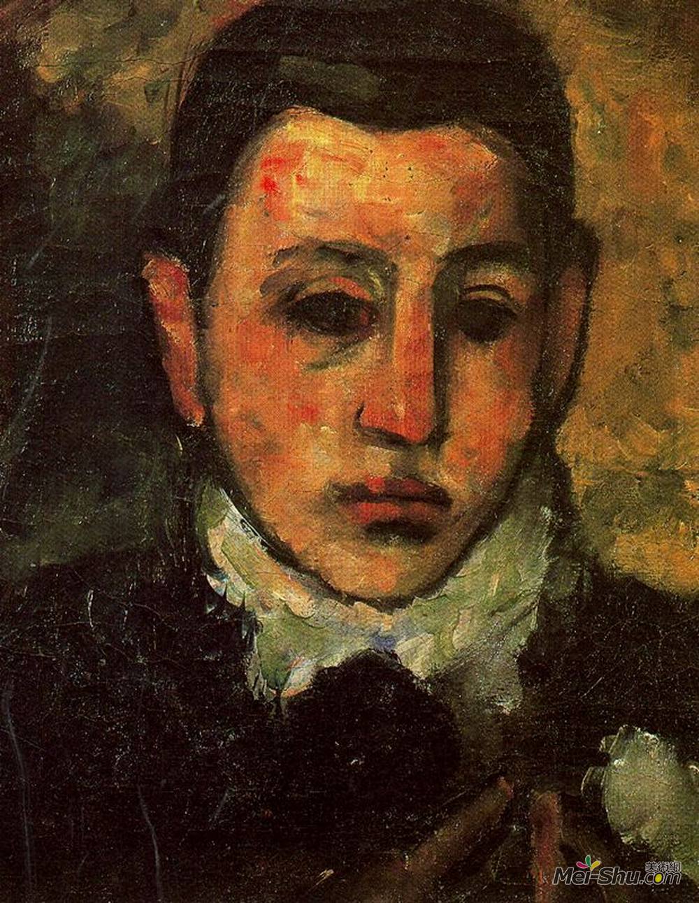 阿希尔·戈尔基(Arshile Gorky)高清作品《九岁时的自画像》