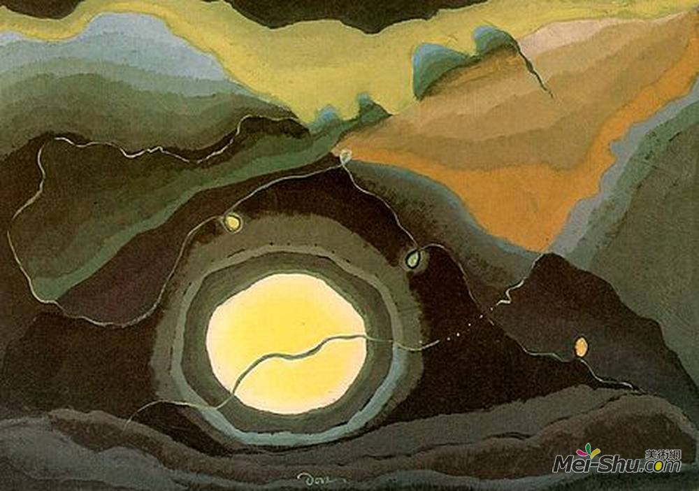 亚瑟·多夫(Arthur Dove)高清作品《我和月亮》