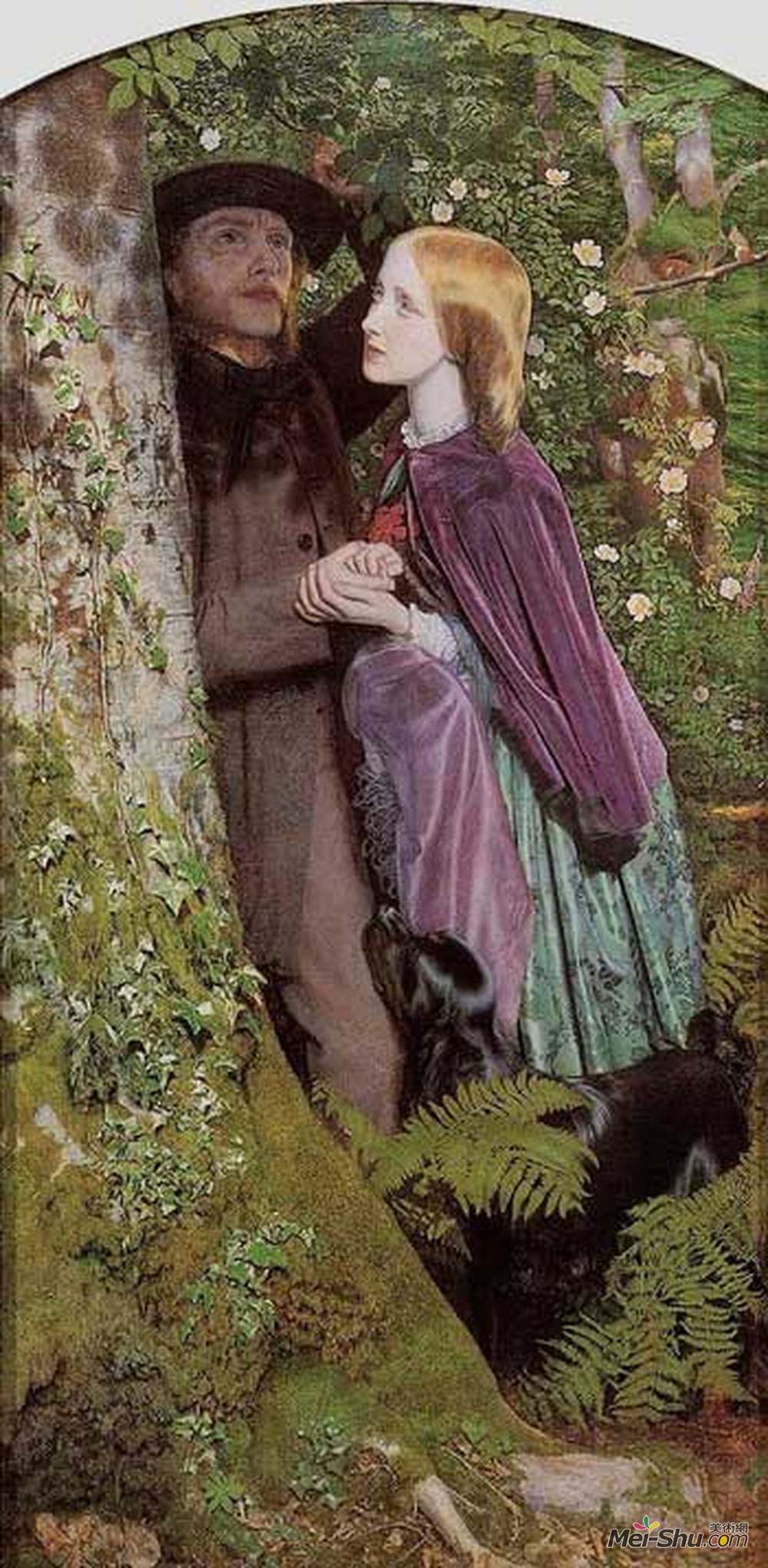 阿瑟·休斯(Arthur Hughes)高清作品《长期接触》