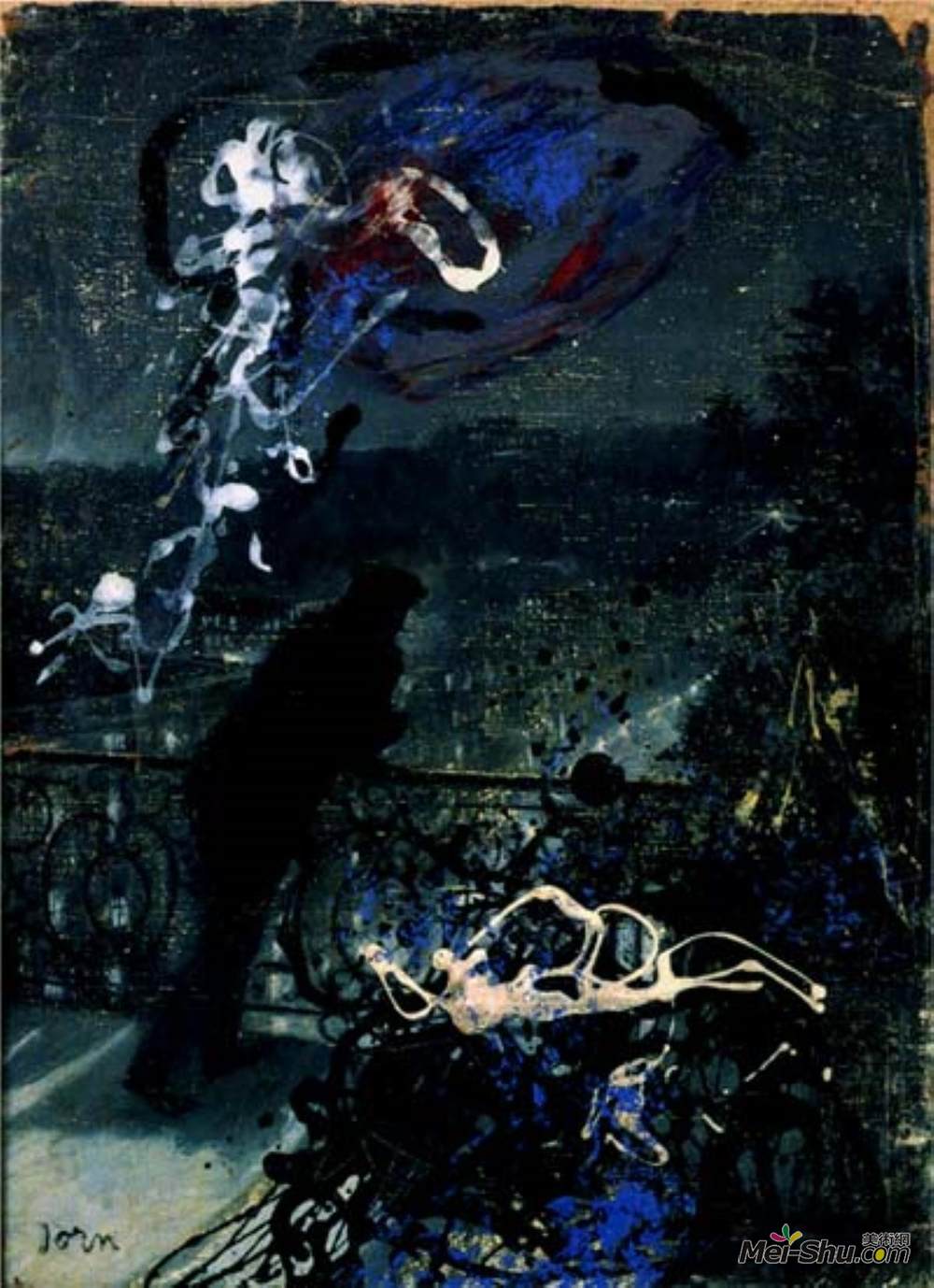 阿斯葛·琼(Asger Jorn)高清作品《夜间巴黎（假）》