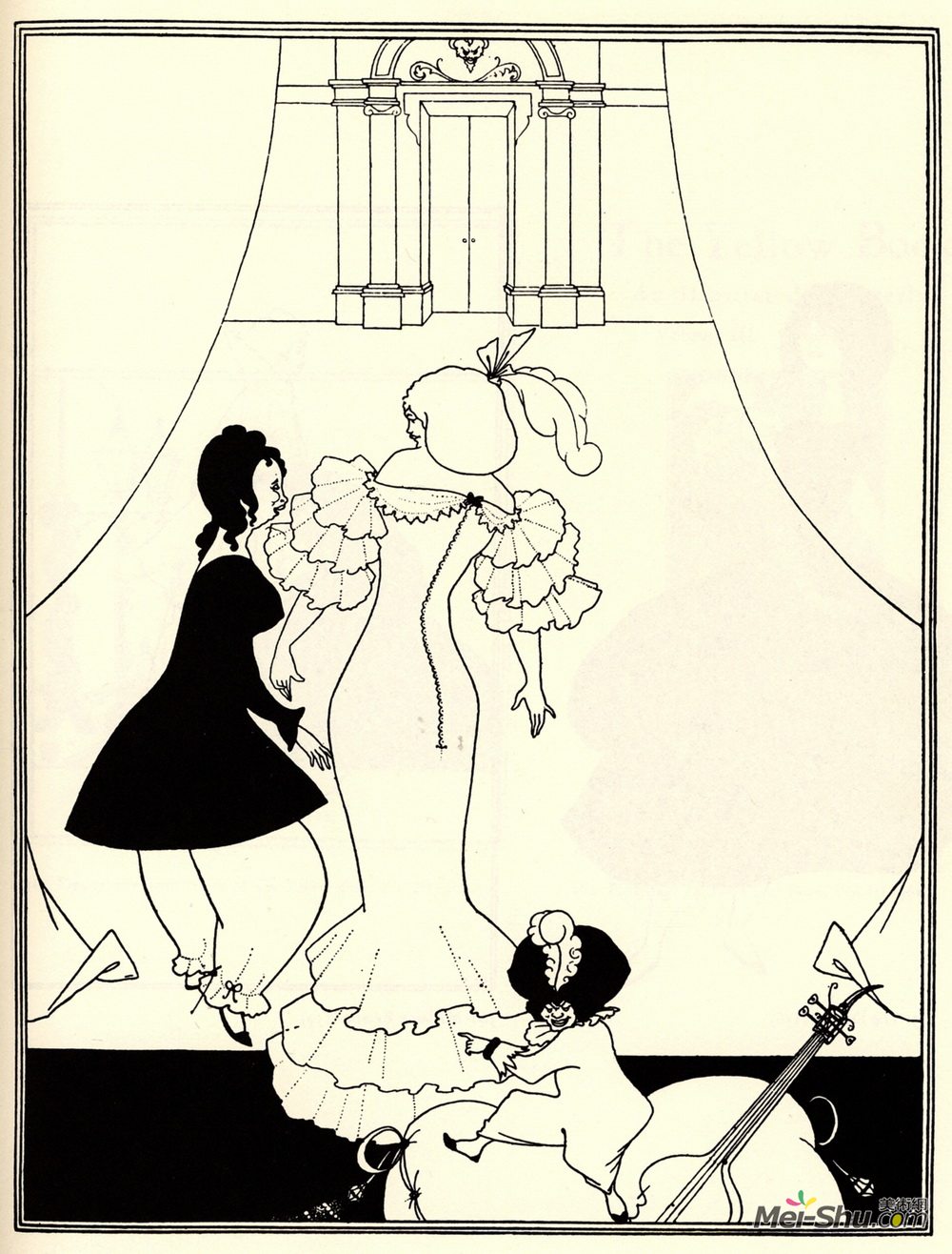 奥博利比亚兹莱aubreybeardsley高清作品balletofmarionettesiii