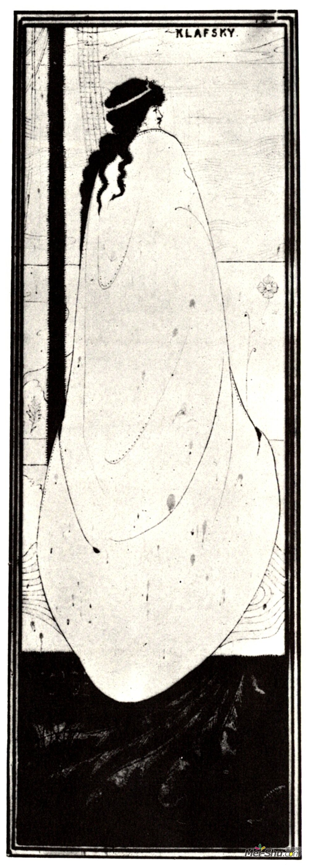 奥博利·比亚兹莱(Aubrey Beardsley)高清作品《卡塔里娜·克拉夫斯基》
