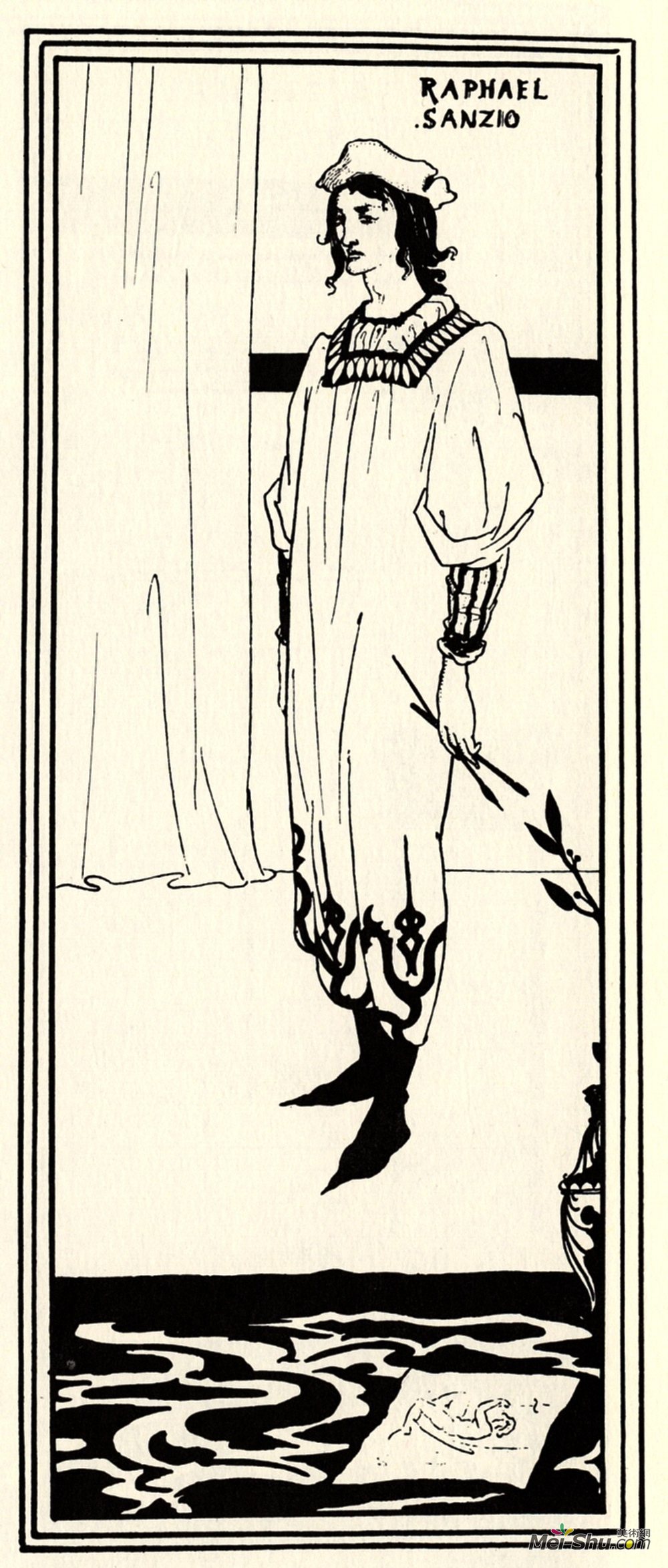 奥博利·比亚兹莱(Aubrey Beardsley)高清作品《拉斐尔·桑西》