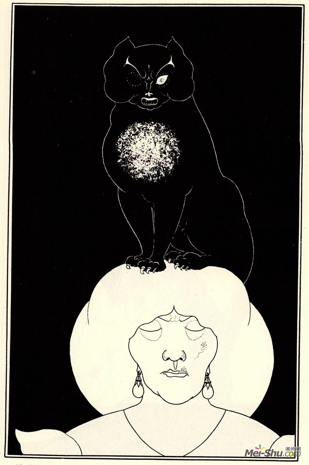 《黑猫》奥博利·比亚兹莱(aubrey beardsley)高清作品欣赏