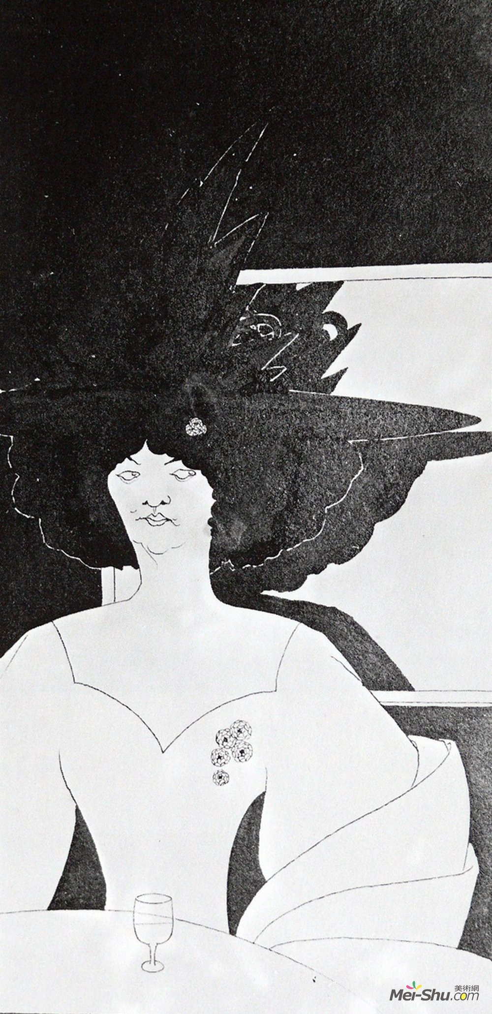 奥博利·比亚兹莱(Aubrey Beardsley)高清作品《“等待”》