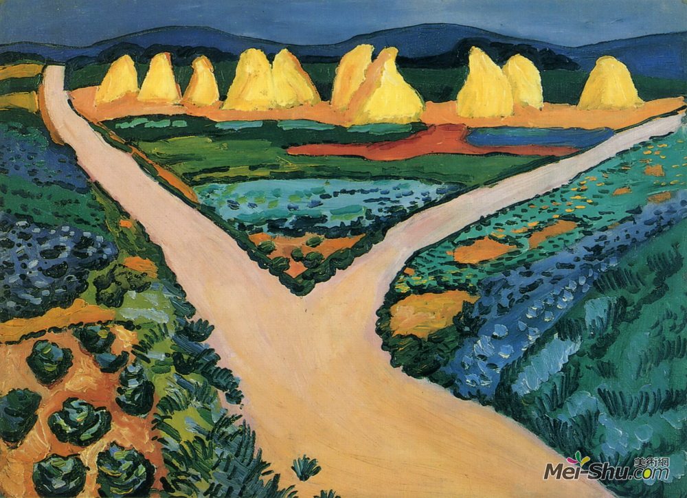 奥古斯特·麦克(August Macke)高清作品《菜地》