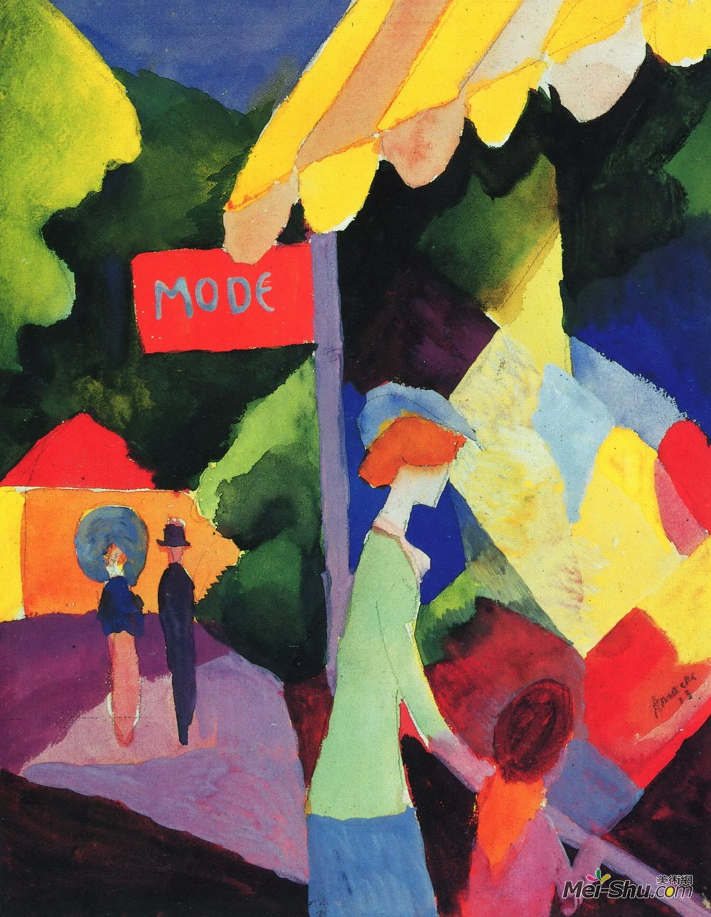 奥古斯特·麦克(August Macke)高清作品《时装橱窗》