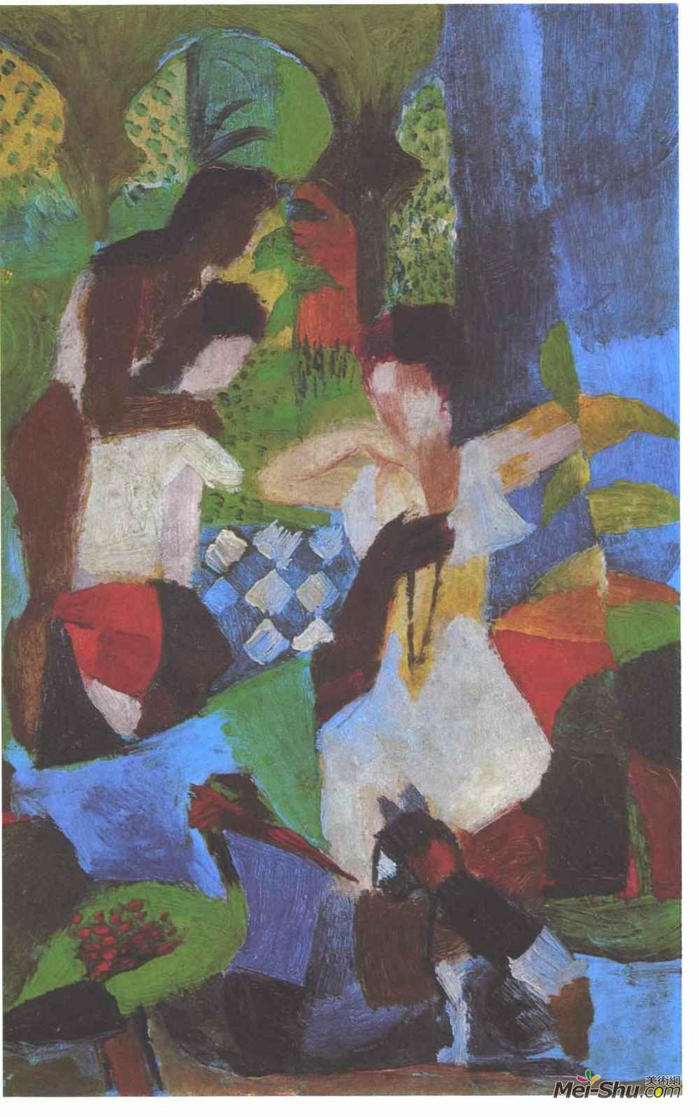 奥古斯特·麦克(August Macke)高清作品《土耳其珠宝商》