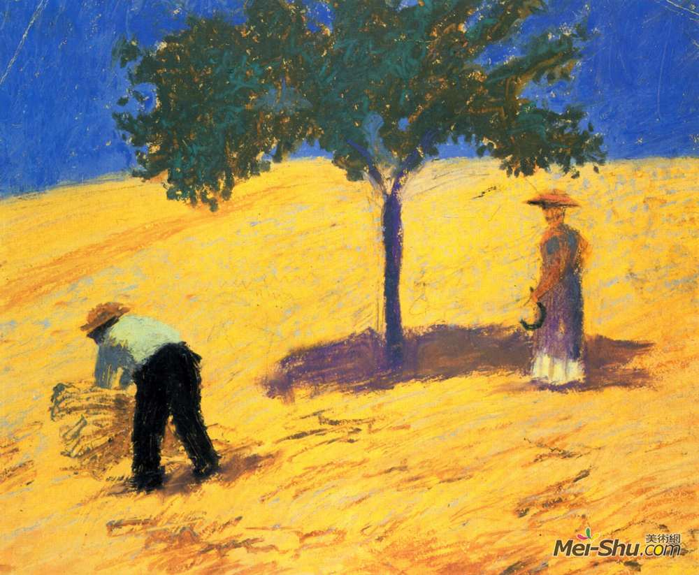 奥古斯特·麦克(August Macke)高清作品《玉米田的树》